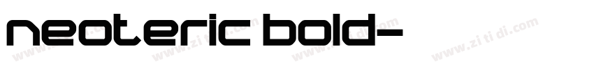 neoteric bold字体转换